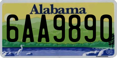 AL license plate 6AA9890