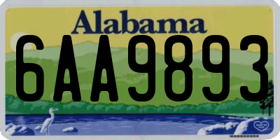 AL license plate 6AA9893