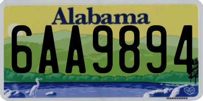 AL license plate 6AA9894