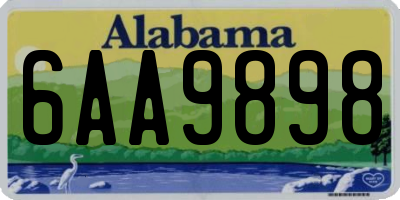 AL license plate 6AA9898