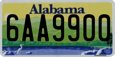 AL license plate 6AA9900