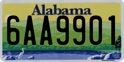 AL license plate 6AA9901