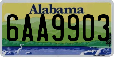 AL license plate 6AA9903