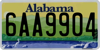 AL license plate 6AA9904