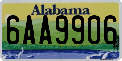 AL license plate 6AA9906
