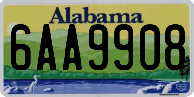 AL license plate 6AA9908