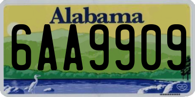 AL license plate 6AA9909