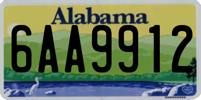 AL license plate 6AA9912