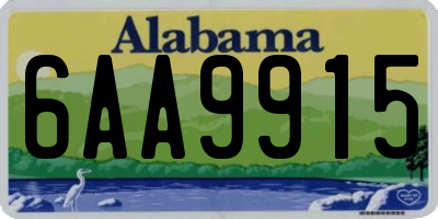 AL license plate 6AA9915