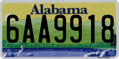 AL license plate 6AA9918
