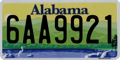 AL license plate 6AA9921