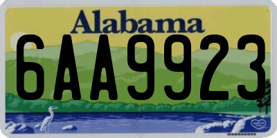 AL license plate 6AA9923