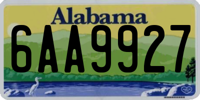 AL license plate 6AA9927