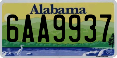 AL license plate 6AA9937