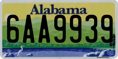 AL license plate 6AA9939