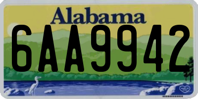 AL license plate 6AA9942
