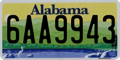 AL license plate 6AA9943