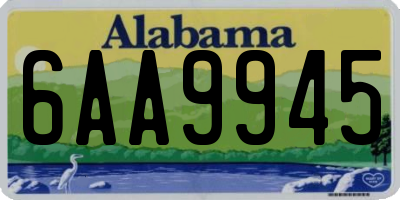 AL license plate 6AA9945