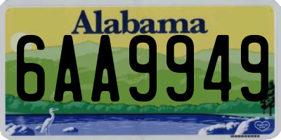 AL license plate 6AA9949