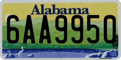 AL license plate 6AA9950