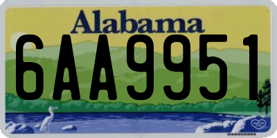 AL license plate 6AA9951