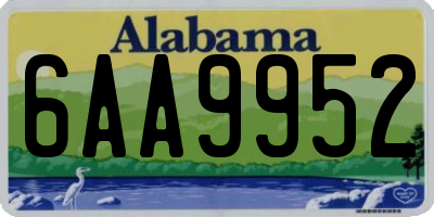 AL license plate 6AA9952