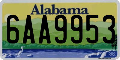 AL license plate 6AA9953