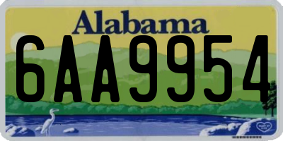 AL license plate 6AA9954