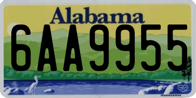 AL license plate 6AA9955