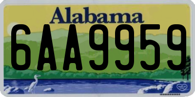 AL license plate 6AA9959
