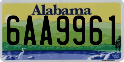 AL license plate 6AA9961