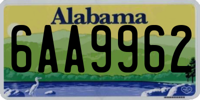 AL license plate 6AA9962