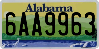 AL license plate 6AA9963