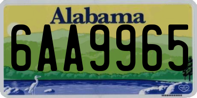 AL license plate 6AA9965