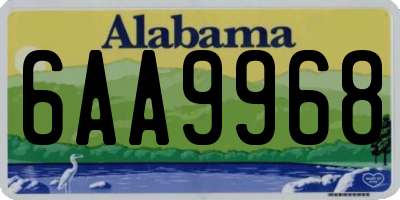AL license plate 6AA9968