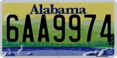AL license plate 6AA9974