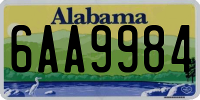 AL license plate 6AA9984