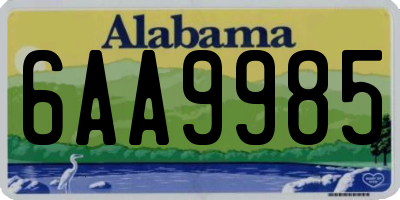AL license plate 6AA9985