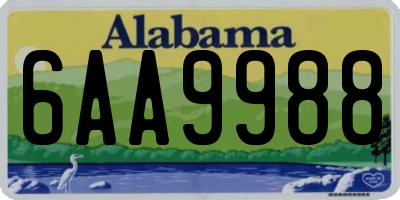 AL license plate 6AA9988