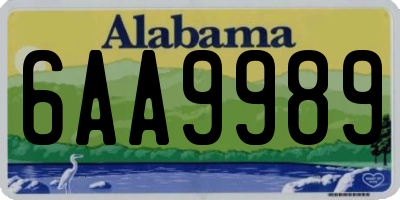 AL license plate 6AA9989