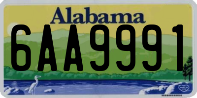 AL license plate 6AA9991
