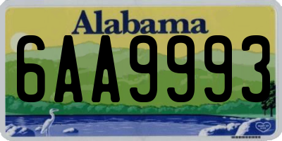 AL license plate 6AA9993