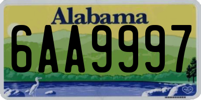AL license plate 6AA9997