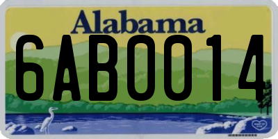AL license plate 6AB0014