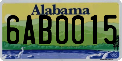 AL license plate 6AB0015