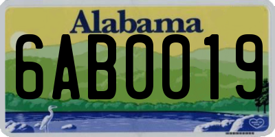 AL license plate 6AB0019