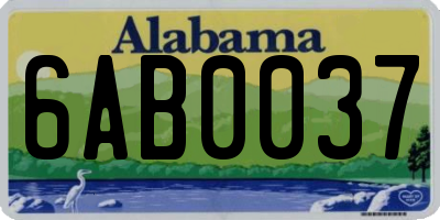 AL license plate 6AB0037