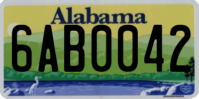 AL license plate 6AB0042