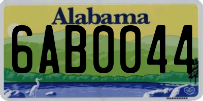 AL license plate 6AB0044