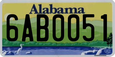 AL license plate 6AB0051